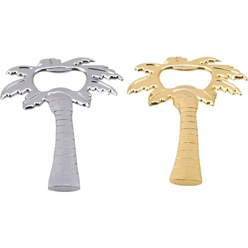 Coconut Trees Shape Bottle Opener Stainless Steel Beer Bottle Opener Creative Wedding Favors Bar Openers Tool