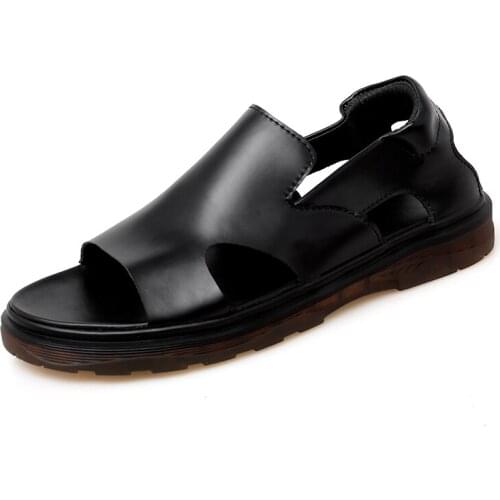 Summer 2021 New Fashion Genuine Leather Casual Men Sandals Mens Slippers Soft Non-Slip Comfortable Outdoor Sandalias