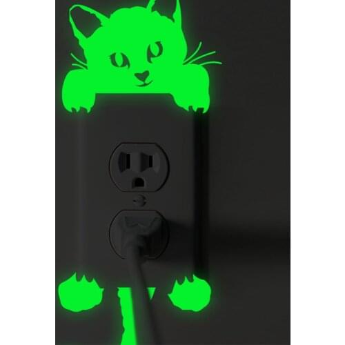 Luminous Wall Stickers Fairy Sprinkle Stars Cat Puppy Childrens Room Living Room Bedroom Luminous Decoration Switch Stickers