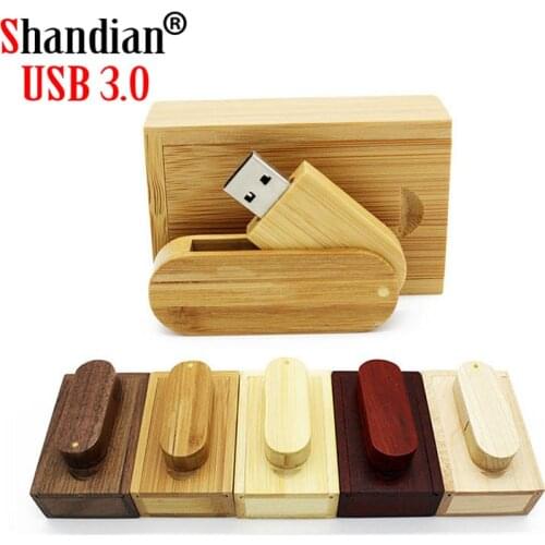 SHANDIAN USB 3.0 Wooden USB + box USB Flash Drive pendrive 16G 32GB Memory stick photography wedding gift free custom logo