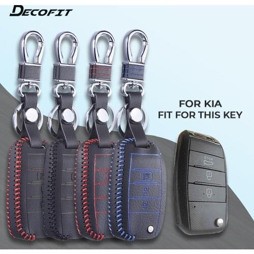 Top Leather Key Cover for Kia Sportage R K2 K3 K3S K4 K5 KX KX3 KX5 Ceed Sorento Cerato Optima Frote Case Shell Keychain Keybag