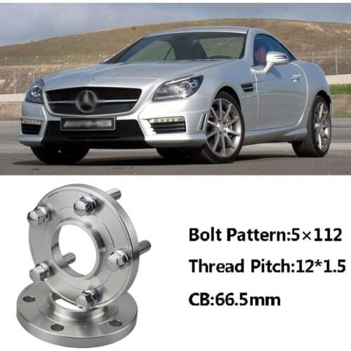 High Quality 2pcs New 5x112 66.5CB Centric Wheel Spacer Hubs M12*1.5 Bolts For Benz Series