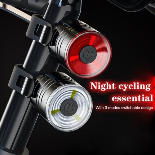 3 Modes Bike Rear Light Aluminum Alloy Battery Powered Bicycle Lamp 0.66W 200lm Waterproof Night Cycling Taillight