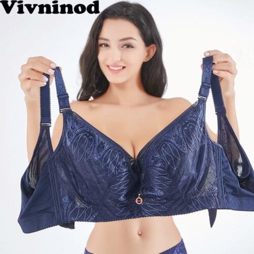 Bras For Women Underwear Lingerie Sexy Push Up Bralette Full Coverage Plus Size Brassiere CDE Cup Sostenes Mujer Grande 50 120DE