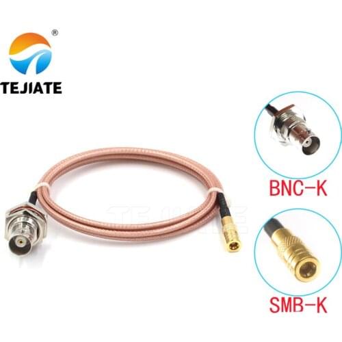 1PCS TEJIATE Adapter Cable SMB To BNC Type SMBK Convert BNCK 8-90CM 1M 1.5M 2M Length Connector RG316 Wire