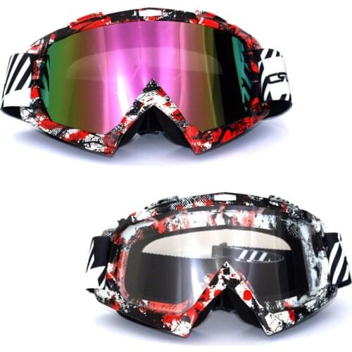 1 Piece Adult Windproof Goggles Skiing Eyewear Anti-UV ATV MX Motocross Motorcycle Dirt Bike Off-Road Riding Sunglasses