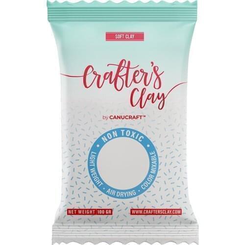 100 Bags White Color Canucraft Crafters Air Dry Flower White Clay Super Light Clay Specially For Hand Made Flowers