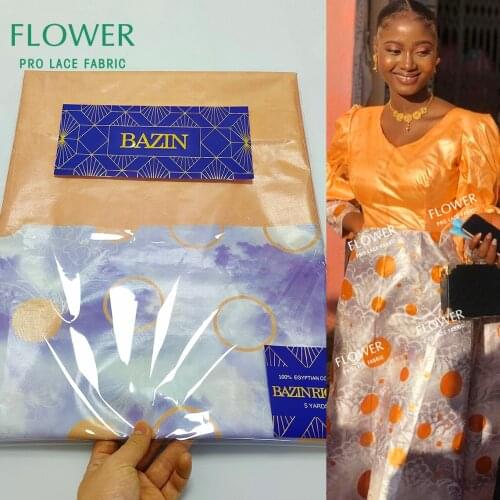 2021 Latest Style Jacquard Style Bazin Riche Gextczer For Gambia Women Daily Party Dresses Printed Bazin Riche Lace Fabrics