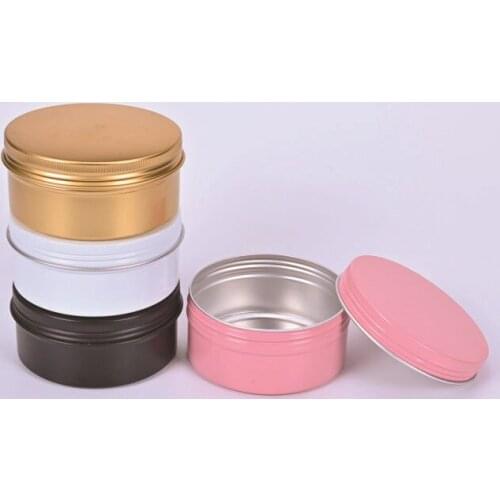 50 X 50G 60G Colorful Metal Aluminum Jars Face Lip Eye Feet Body Mask Cream Oil Makeup Container Pots Eco-Friendly Beauty Tools