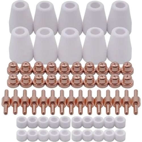 65pcs Plasma Cutting Consumables KIT (Standard) Fit Cut40 50 with Plasma Cutter Torch PT31 JG40 WSD-LG40