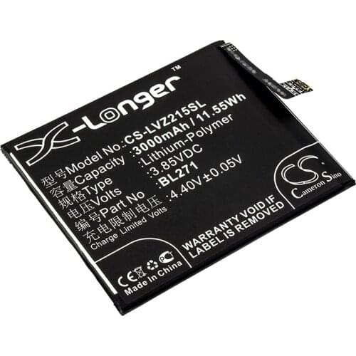 Cameron Sino 3000mah battery for LENOVO Z2151 ZUK Edge Premium Edition TD-LTE Dual SIM BL271 batteries