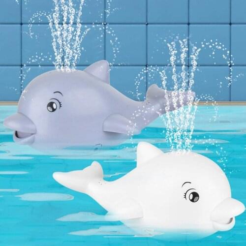 Baby Bath Toys Water Spray Toy Musical Dolphin Gift for Kids Girls Swimming Pool Bathroom Toy Age 1 2 3 4 5