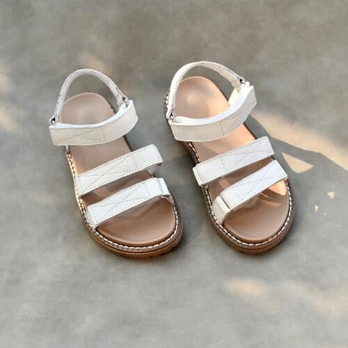 Childrens sandals Princess sandals leather waterproof beach shoes soft bottom new casual baby shoes summer breathable shoes