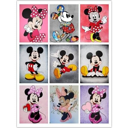 Disney diy diamond embroidery full square&round drill 5d Cartoon mickey diamond painting Cross Stitch Rhinestone mosaic