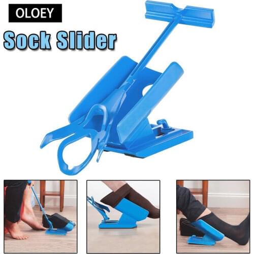 Pregnant Elder Sock Wearing Shoe Horn Device Slider Easy on /off Sock Aid Kit Shoe Horn Device No Bending Stretching Straining