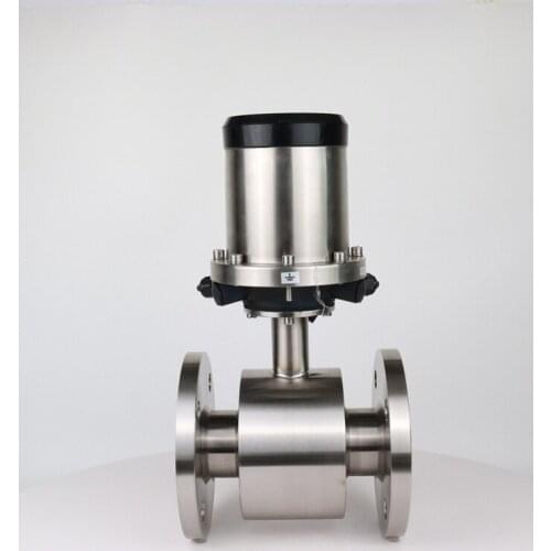 DN150 3.6V powered electromagnetic water flow meter with RS485 communication for measuring agricultural irrigation