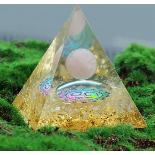 Energy Generator Orgone Pyramid Gemston Mold Crystal Chakra Meditation Yoga Spiritual Healing Stone Geomancy Home Decor Gift