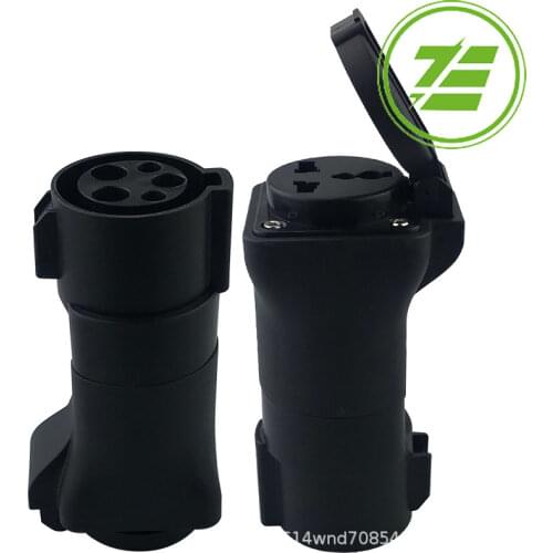New Energy Electric Vehicle Charger Connector 16A / 32A Universal, Double Head Conversion Plug, Adapter Extension, AC Post Line