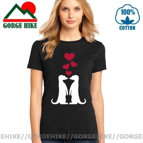 GorgeHike Kawaii Meerkat Animal Zoo Love Heart T shirt womens mens Cute suricate Meerkats T-shirt Camiseta Mujer Unisex Clothing