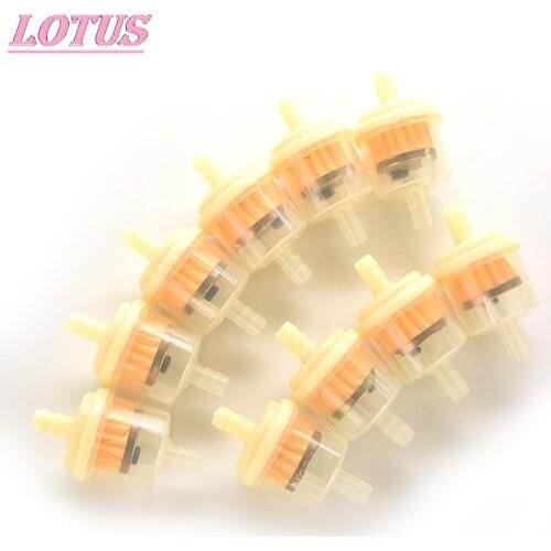 HOT Car Dirt Pocket Bike Oil Filter Petrol Gas Gasoline Liquid Fuel Filter For Scooter Motorcycle Motor Motorbike 10PCS/lot