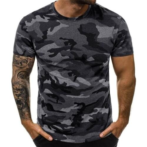 Camouflage T-shirt For Male High-quality Tight Sports Mens T-shirt Hot Mens Tops Casual Round Neck Count Show T-shirt