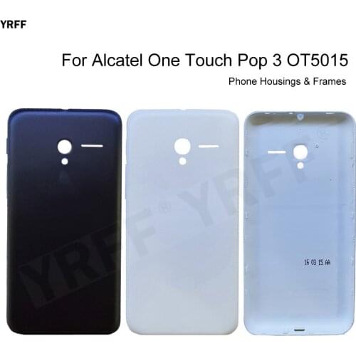 Phone Housings Frames For Alcatel One Touch Pop 3 OT5015 5015 5015D 5015E 5015X Battery Back Cover Door Housing Plastic Case