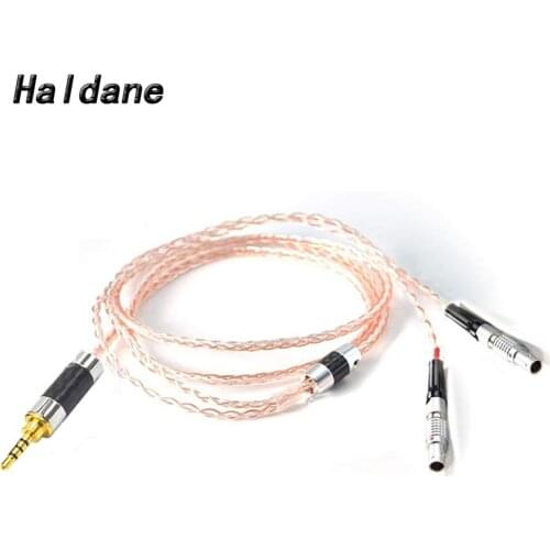 Haldane HIFI 8 Cores 7N OCC Copper Silver Mixed Earphone Replacement Cable Upgrade Cable for Focal Utopia ELEAR Headphones