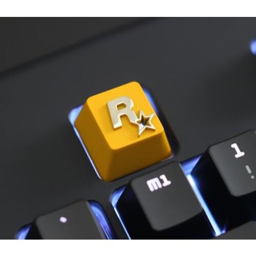 Mechanical Keyboard Keycap Keystone 1 pc Rockstar Games Theme Zinc Aluminum Alloy Metal R4 Height for MX Switch Customize DIY