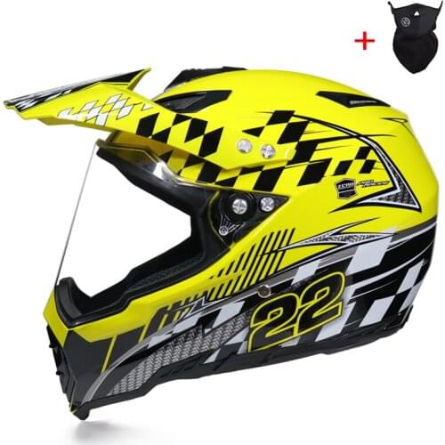 Motorcycle helmet, motorcycles for adults, motocross motorbike helmet with lens, for winter, ATV, windproof predator helmet kask