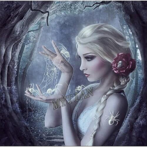 Full square/round 5D DIY diamond painting Beauty and spider Embroidery Pattern Cross stitch kit mosaic home decor gifts