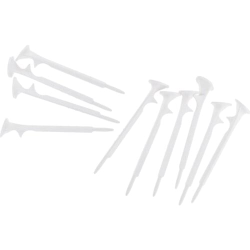 Pack 10 Professional 73mm White Plastic Golf Tees Set for Outdoor/indoor Sports Golf Training Aid/Practice