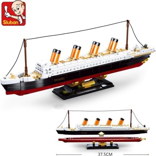 Titanic RMS Cruise Boat Ship City Model Building Blocks kits 3D Bricks Figures DIY Hobbies Friends Educational Toys for Children
