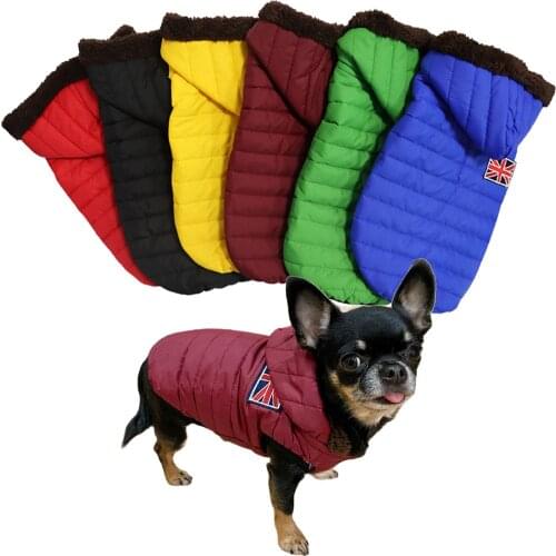 New Pet Dog Down Vest with Hood Dog Clothes Winter Warm Cotton Dog Coat Jacket Winter Pet Coat Clothes Puppy Clothes Chihuahua