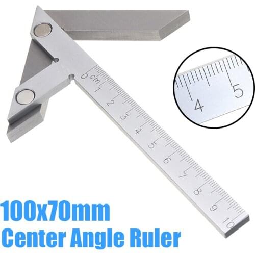 New Centering Angle Gauge Center Square Gauge Ruler Protractor Goniometer Professional Measuring Tool 100x70mm