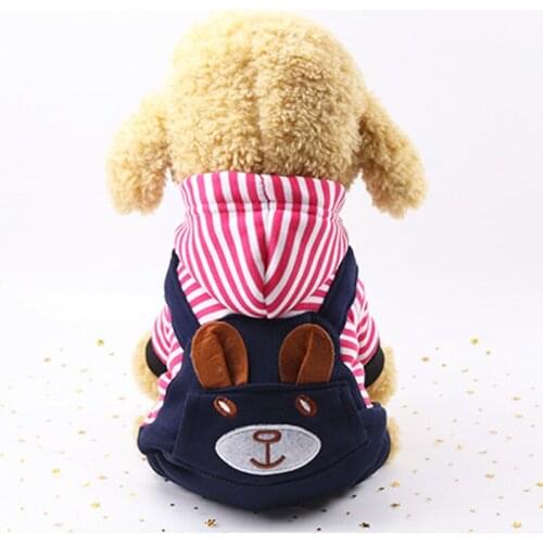Autumn/Winter Warm Dog Clothes for Small Dogs Cartoon Pet Cat Dog Coat Jacket Chihuahua Pug Clothing Puppy Hoodies Pets Costumes