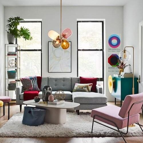 Modern Style Living Room Bedroom Minimalist Restaurant Pendant Light Nordic Clothing Decoration Glass Ball Pendant Lamp Bed