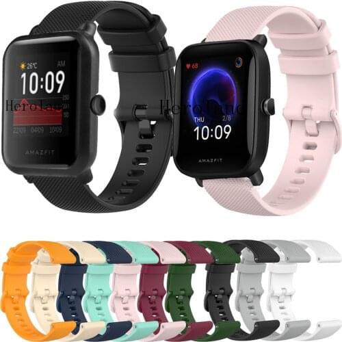 Strap For Xiaomi Huami Amazfit Bip S / Bip U / Bip Lite Smart Silicoe Wristband For Amazfit BIP U pro Bracelet Belt 18 20 22MM