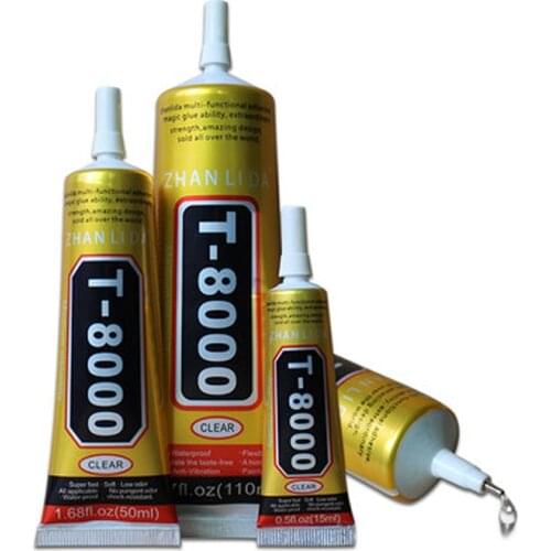 T8000 Glue 15ml multi-purpose crystal handicraft jewelry rubber fixed glass gel touch screen Repair glue T-8000 110ml 50 ml