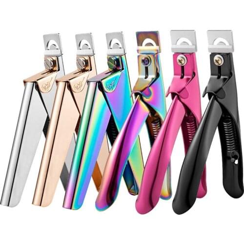 Stainless Steel Manicure Ribbon-cutting Titanium U-shaped Scissors Fake Nail Scissors Nail Clippers Nail Art Tool