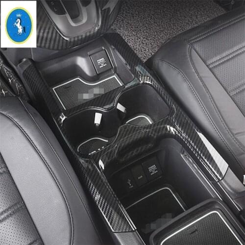 Yimaautotrims Auto Accessory Front Central Control Water Cup Holder Frame Cover Trim Fit For Honda CRV CR-V 2017 - 2020 ABS