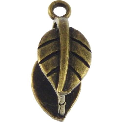 Julie Wang 12pcs Bronze Clip Clasp Pinch Bail Pendant Connectors Copper Bail Beads Charms Necklace Jewelry DIY Findings