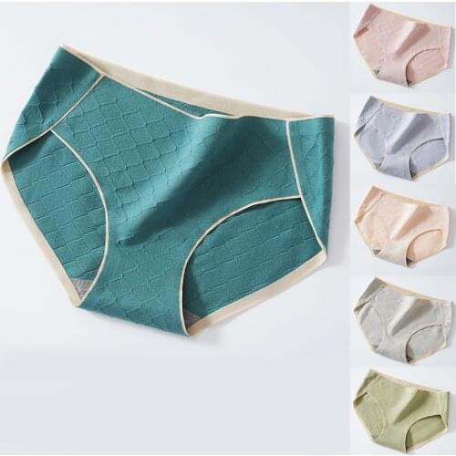 Womens Cotton Triple-cornered Panties Mid-Waist Small Fresh Shorts Panties
