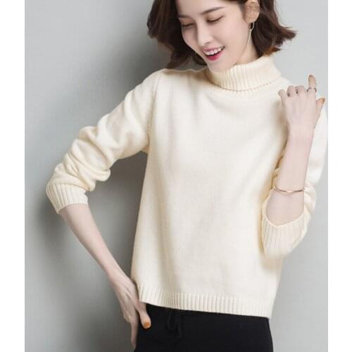 Sweater Winter Korean Version of The Solid Color Thick Female Long Sleeve 2020 Hot Sale Fashion Warm All-Match New Comfortable