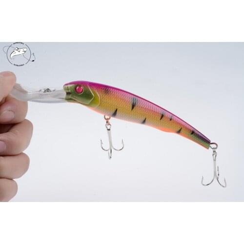 1Pcs Wobblers Minnow Sea Fishing Lures Bait 16.5cm/27.9g Long Lip Artificial Hard Isca Swim Baits With 2 Treble Hooks