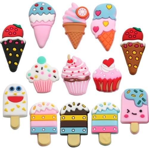 10pcs Ice Cream Polymer Clay Accessories Figurines DIY Craft Phone Patch Arts Material Kids Gift Toys Filler,10Yc11003