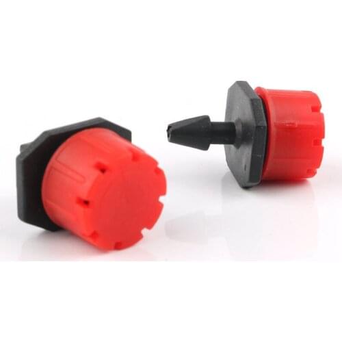 100pcs 8 Holes Adjustable Red Nozzle Scattering Head Drip Spray Garden Watering System Misting Micro Sprayer Garden Accessories