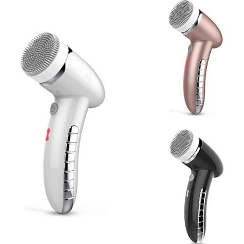 CHAINER 4 IN 1 Face Cleansing Brush Vibration Face Silicone Facial Cleansing Brush Deep Pore Cleanser Electric Face Massage