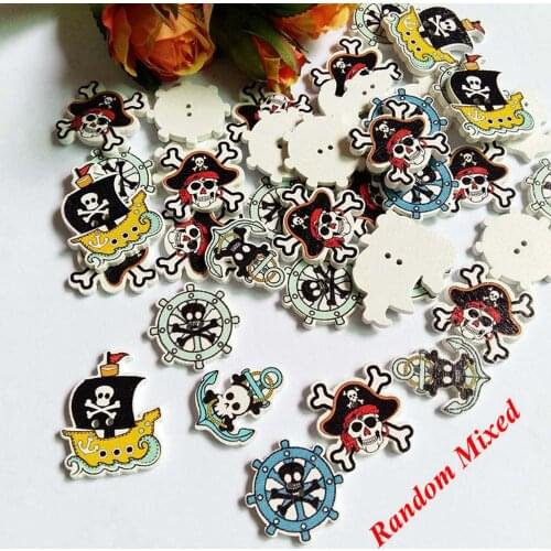 50Pcs/pack Corsair Series Buttons Wooden Buttons Decorative 2 Holes Sewing Accessories Wooden Buttons Flatblck Scrapbooking