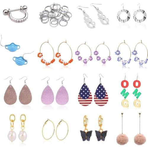 54 Styles Women Earrings Lip Flower Pendant Round Drop Earrings Huggies Charm Jewelry For Wedding Party