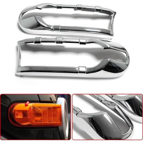 Car Styling ABS Chrome Front Head Light Headlight Protection Cover Trim For Toyota FJ Cruiser XJ10 2006-2020 Accessories